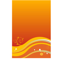 Obraz premium Background with waves and ornaments - vector illustration