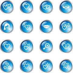 blue drop love icons
