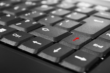 red arrow - keyboard