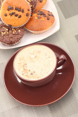 muffins and cup of coffee