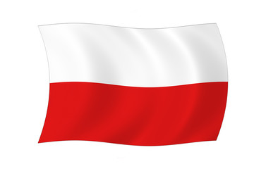 Polen Flagge - obrazy, fototapety, plakaty