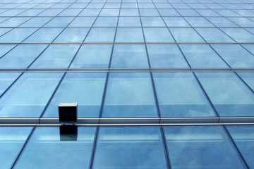 Blue glass wall