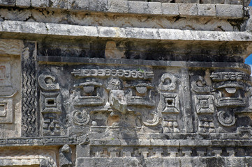 Closeup of Mayan Hieroglyphics found in Ruins
