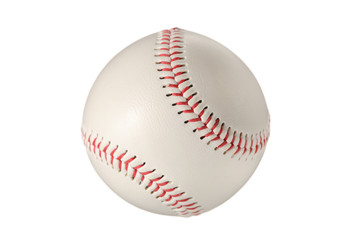 Baseball ball against white background