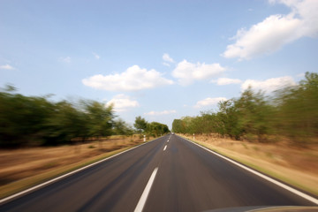 Empty highway (motion blur)