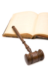 gavel and law book