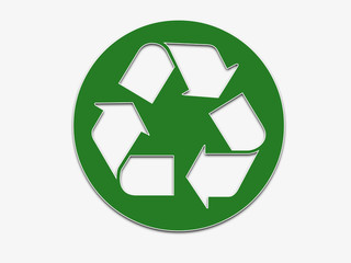 Green Recycling Sign