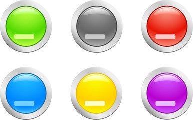 Cut down button. [Vector]