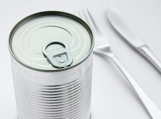 Can and flatware