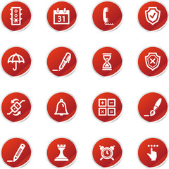 red sticker software icons
