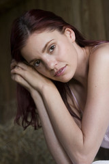 Obraz premium Sunlit in the barn