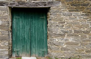 Old church door, remains of ruins