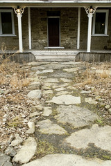 Stone Walk Way to a Stone House