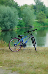 Lonely roadster on the lakeside