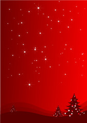 Abstract christmas landscape