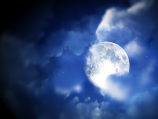 Obraz na płótnie Canvas Moon Night Sky 9