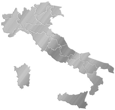 Carte Italie Argent