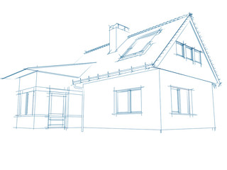 Haus Skizze