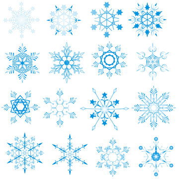 Blue snowflakes 