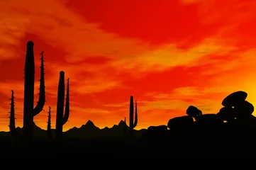 Fototapete Rot 3D-Darstellung von Arizona  © Byron Moore