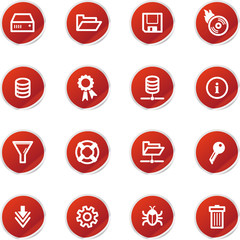 red sticker server icons