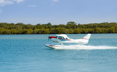 Seaplane Floatplane Takeoff