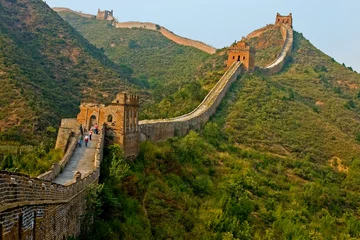 Foto auf Acrylglas Chinesische Mauer Mutiger Spaziergang