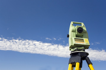 Theodolite against the sky