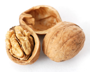 Walnuts in closeup