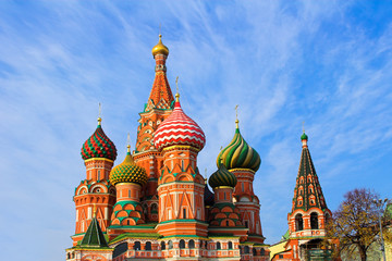 Fototapeta na wymiar Cerkiew Wasyla Błogosławionego na Placu Czerwonym, Moskwa, Rosja