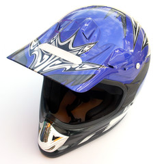 casque intégral bleu
