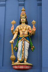 Statue of  Vishnu on Hindu temple