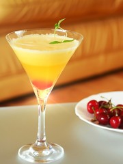 Summer recreational drink from the mango