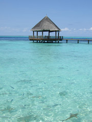 Wasserpavillon auf den Malediven
