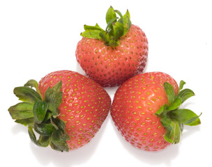 Strawberries isolated with white background 5