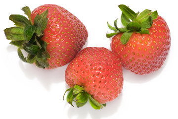 Strawberries isolated with white background 4