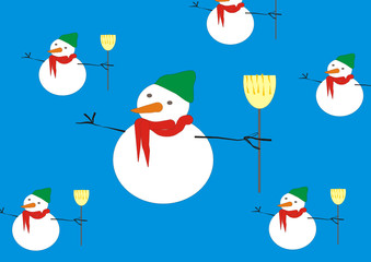 navidad. muñeco de nieve