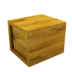isolated wooden crate