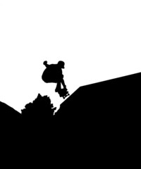 skateboarding silhouette