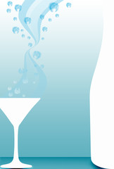 brindisi in blu e bianco