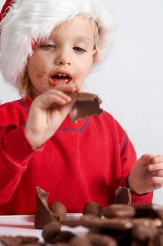Little chocolate Santa