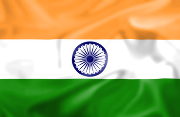 Rippled effect Indian Flag