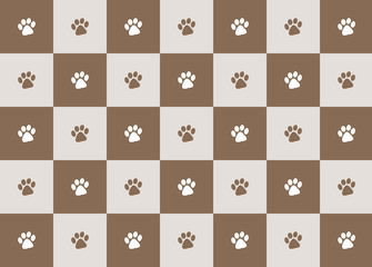 chocolate paw print pattern