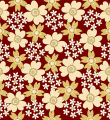 floral seamless tiled pattern