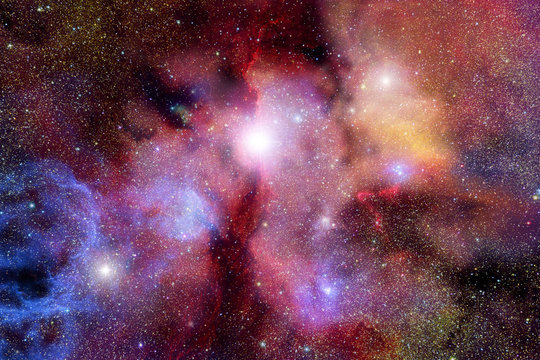 Fototapeta Stellar field with nebulae