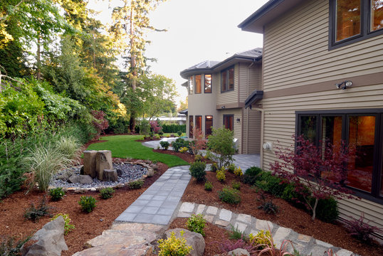 Back Yard of a large House