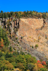 closeup on autumn cliff