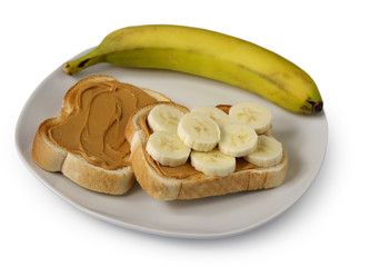 peanut butter and banana toast
