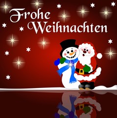 frohe weihnachten - rot