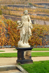 Statue im Garten von Schloss Wackerbarth